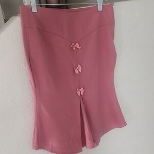 PencilSkirt with bows in Dusty Rose